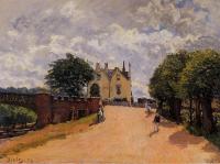 Sisley, Alfred - Inn at East Molesey with Hampton Court Bridge